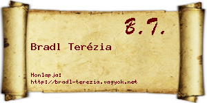 Bradl Terézia névjegykártya